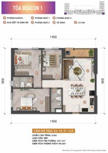 can ho beacon tower 3pn 101m2