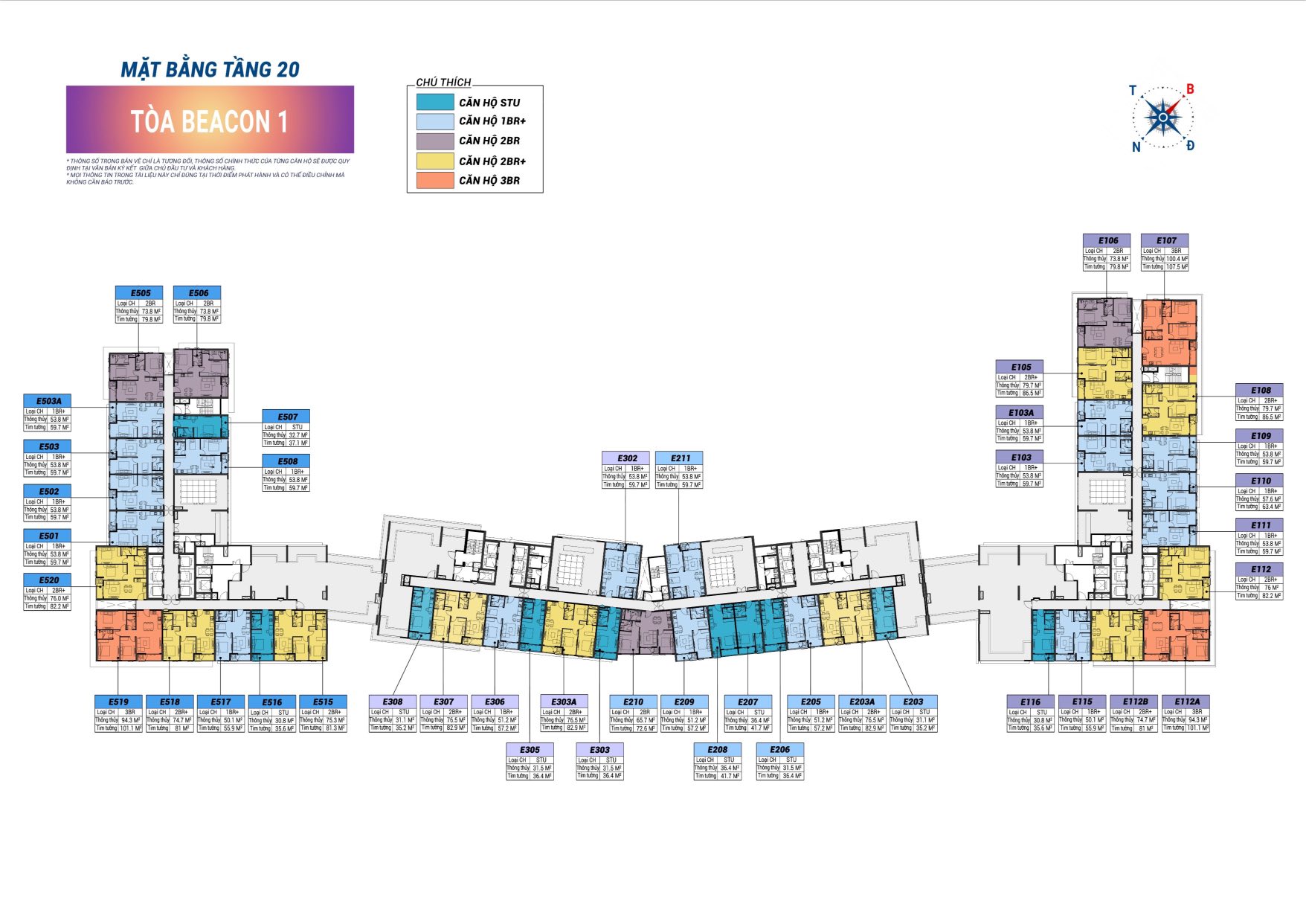 mat bang can ho beacon tower tang 20