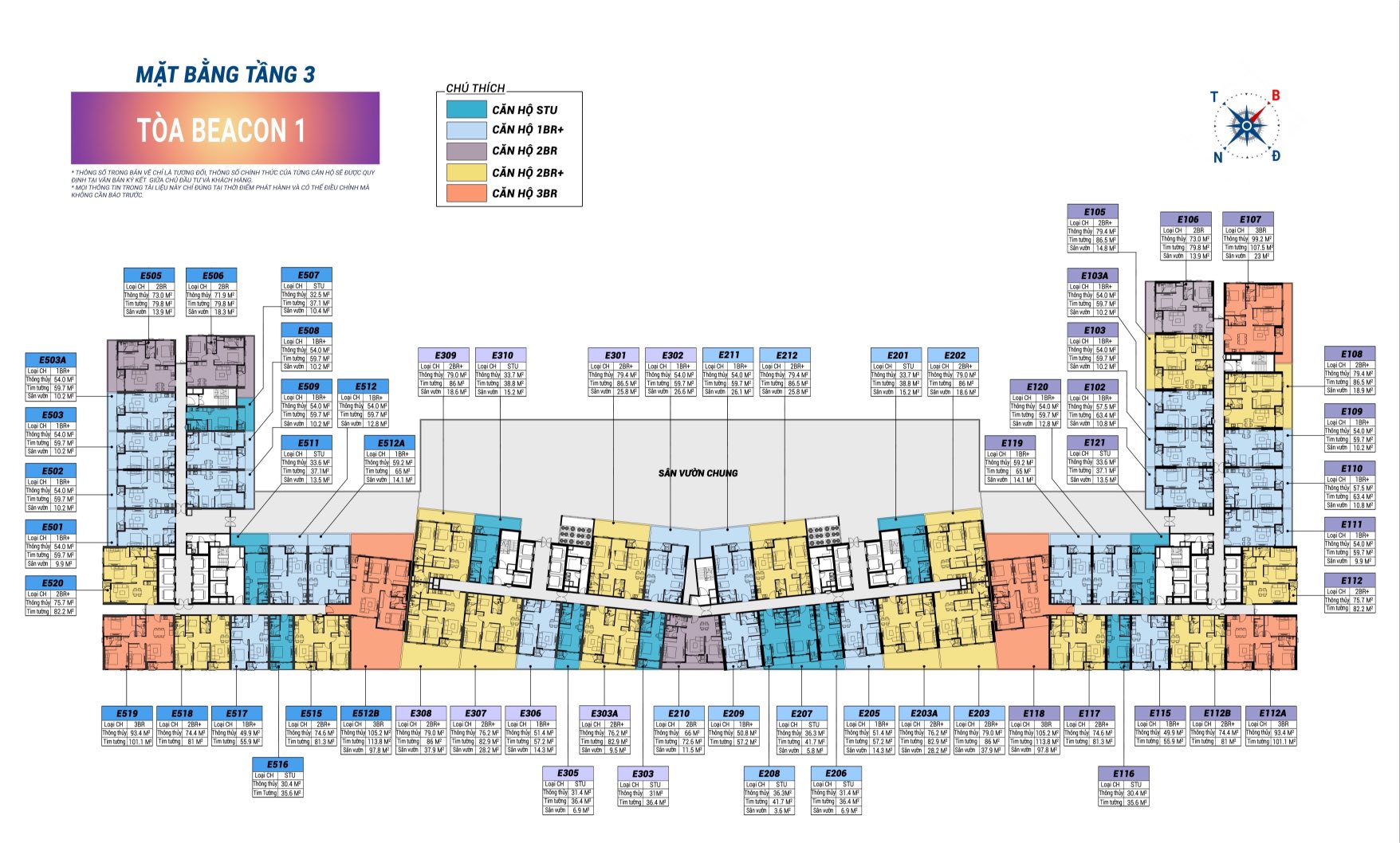 mat bang can ho beacon tower tang 3